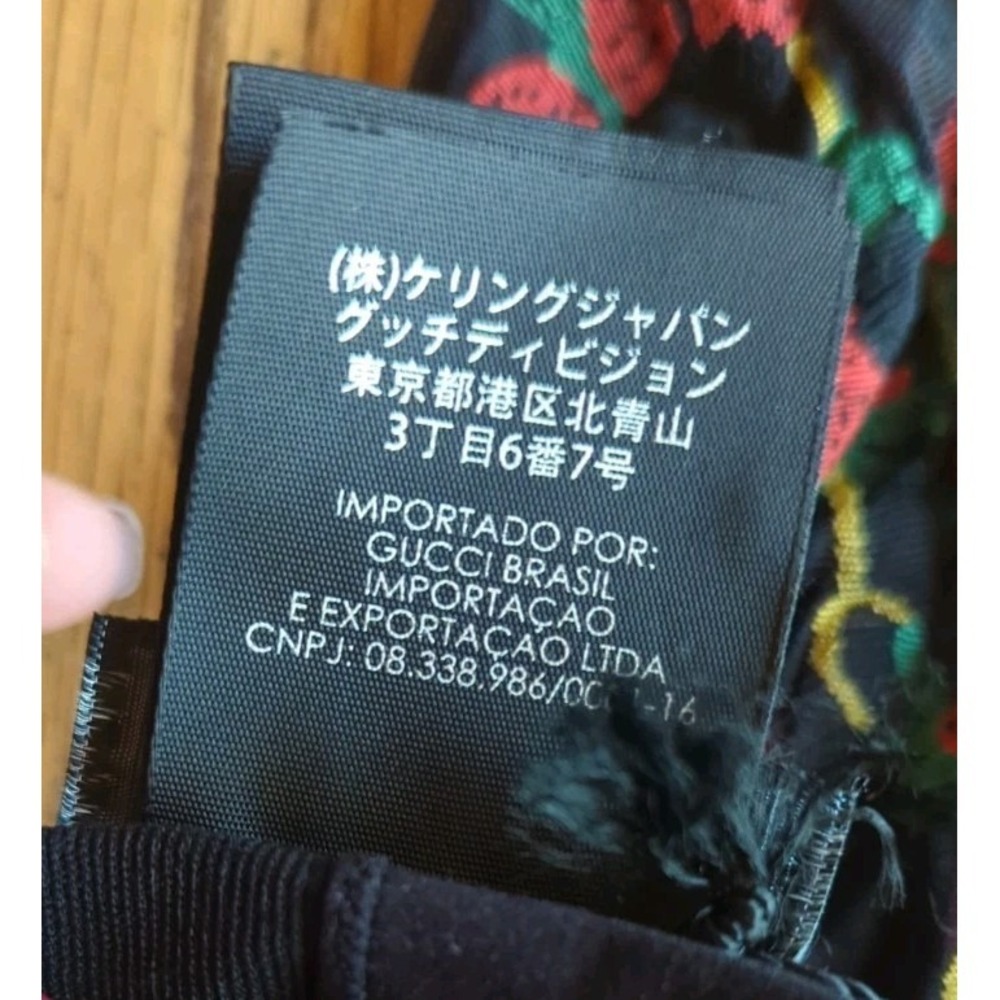 Authentic GUCCI Black Strawberry HORSEBIT FRAISE Tights Stockings S Please Read! - Picture 10 of 16